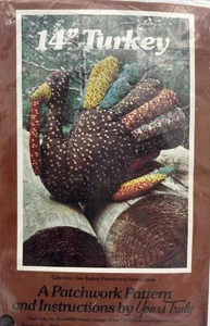 14" Türkei Patchwork Muster 3904 von Ihnen wirklich neu ungeschnitten Thanksgiving Vintage - Bild 1 von 3