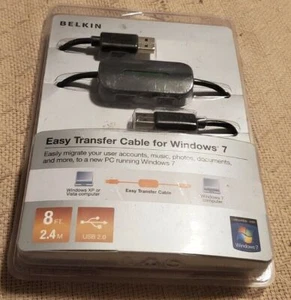 Cable de transferencia fácil Belkin de 8 pies para Windows 7, nuevo sellado - Imagen 1 de 8