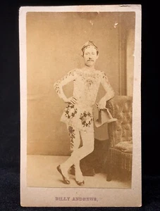 RARE EARLY CDV OF FAMOUS CIRCUS CLOWN - BILLY ANDREWS - PLEASE READ LISTING INFO - Picture 1 of 2