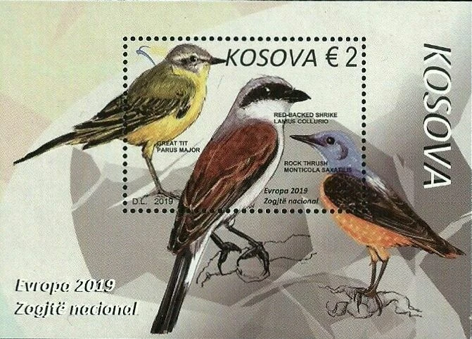 Kosovo Stamps 2019. Europa CEPT: National Birds. Block, Souvenir sheet MNH - Image 1 of 1