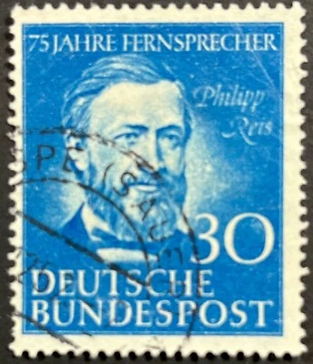 Germany, Bundesrepublik Deutschland, Philipp Reis, Scott 693, Used, F-VF - Image 1 of 2
