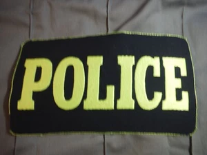 Vintage Gemsco Large POLICE back patch-new old stock - Picture 1 of 3