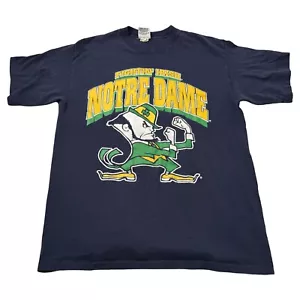 Vintage Notre Dame Fighting Irish Shirt Mens XL Nutmeg Blue 90s - Picture 1 of 9
