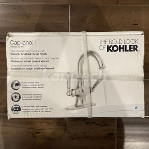KOHLER K-R30580-4D-BN Capilano Monoblock Bathroom Faucet Vibrant Brushed Nickel - Picture 1 of 3