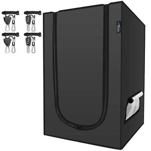 Grow Tent and 2-Pair 1/8 Inch 8-Feet Long Adjustable Rope Clip Hanger Combo Set - Picture 1 of 21