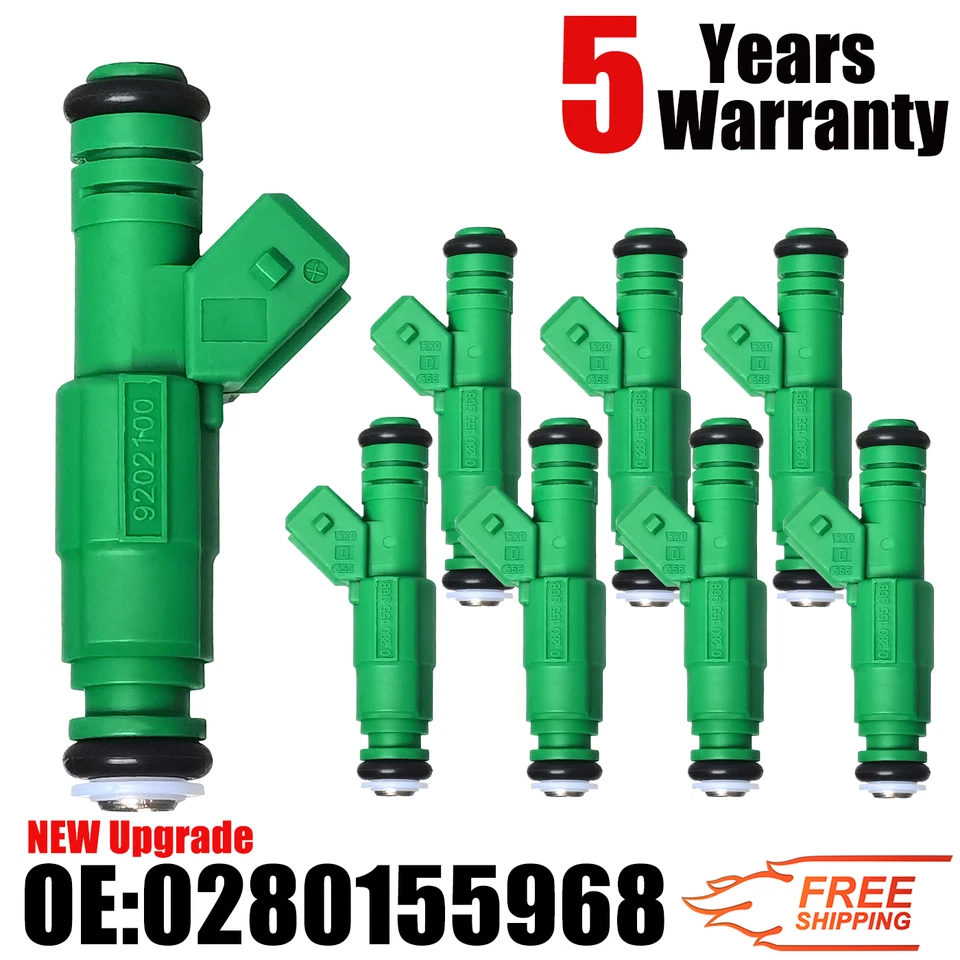 Inyectores de combustible 8 piezas nuevos 0280155968 para Lotus Esprit 1997-2004 3,5 L V8 Foto 1 de 4