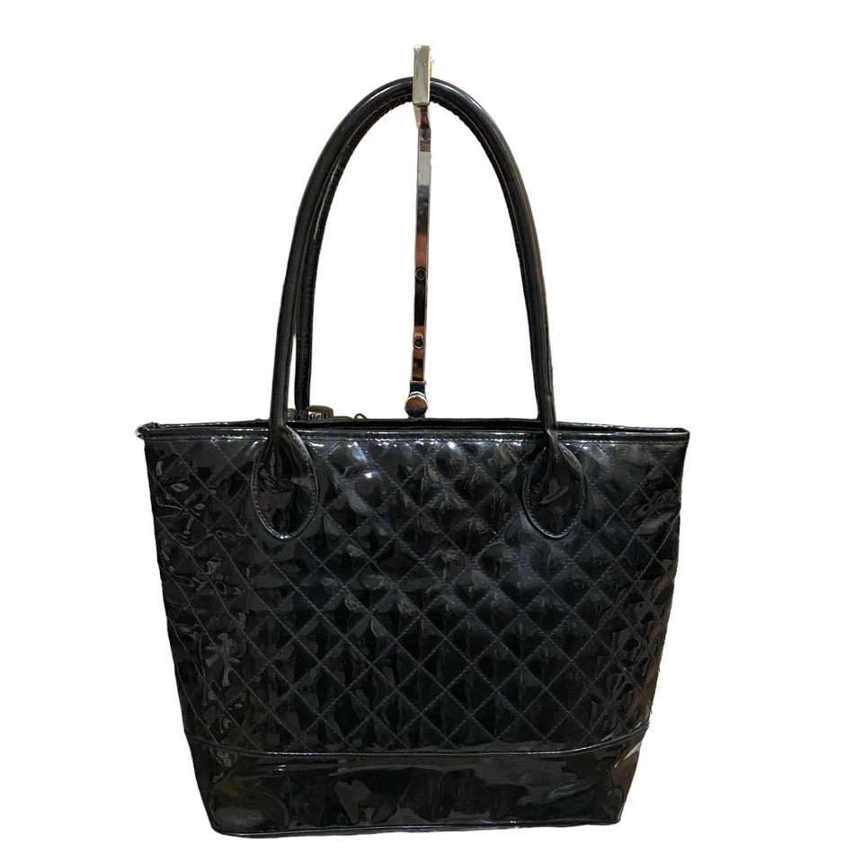Nordstrom Quilted Pattern Black Tote Bag - Image 1 of 4