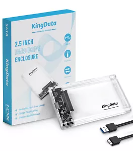 KingData USB 3.0 SATA externe Festplattenhülle 2,5 Zoll Gehäuse Caddy HDD SSD - Bild 1 von 46
