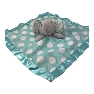 Circo Elephant Lovey Gray Teal w/White Polka Dot Security Blanket 2014 Target - Picture 1 of 6