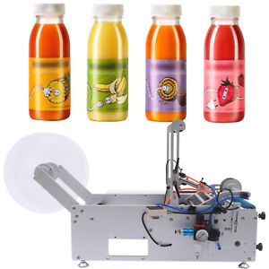 Round Bottle Labeling Equip Semi-automatic For Glass Plastic Metal Bottles