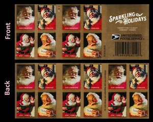 US #5332-5335 MNH Booklet 2018 Sparkling Coke Holidays Santa - Picture 1 of 1
