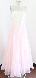 Vtg 80s 90s Alyce Designs Sequin Floral Ball Gown Formal Prom Party Dress M L ? - Picture 1 of 10