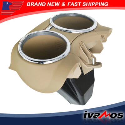 Front Beige Dual Cup Holder For Mercedes-Benz W219 CLS55 AMG CLS500 2006-2011 - Image 1 of 4