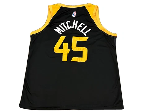 Nike Utah Jazz Donovan Mitchell City Jersey Black Red Gold 5 For The Fight 50 Cover