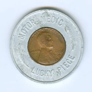 ENCASED BY RADIATOR SPECIALITY CO. CHARLOTTE NORTH CAROLINA A 1950 WHEAT CENT - Picture 1 of 2