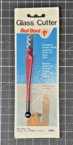 Actual New Old Stock Vintage RED DEVIL Glasschneider # 1063 versiegelt - Pre UPC Code - Bild 1 von 4