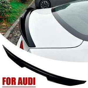 ABS Rear Trunk Spoiler Wing For Audi A5 8T Coupe 2007-2016 PSM Style Gloss black - Picture 1 of 8