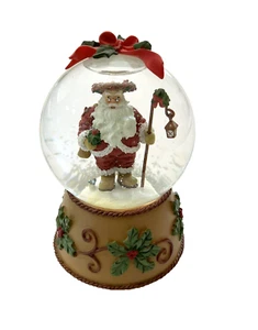 Hallmark Santa Snow Water Globe Deck The Halls Musical Sankyo Papá Noel - Imagen 1 de 12