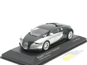 Minichamps Bugatti Veyron Centenare cromado/verde británico 1/43 ¡COMO NUEVO! - Imagen 1 de 3