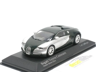 Bugatti Veyron Centenare Chrome/British Green 1/43 Minichamps MINT! - Image 1 of 3
