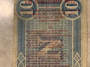 1864 Confederate $10 T68 with Confederate Poem on Reverse, VF+ SKU# 34836 - Picture 1 of 5