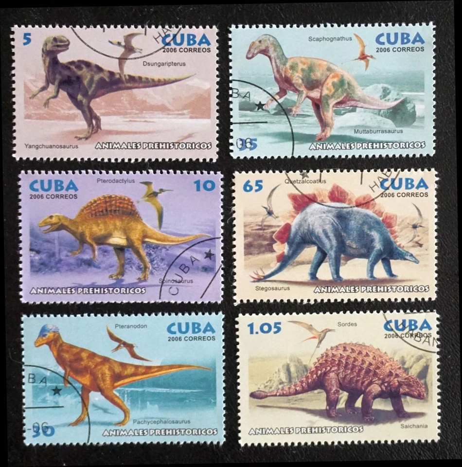 sCUBA  Sc# 4579-4584  DINOSAURS prehistoric animals  CPL SET of 6  2006 used cto - Image 1 of 1