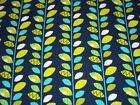 Handmade 100%Cotton flannel crib sheet,pillowcase/Navy/Green/turquoise leaves