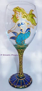 Mermaid Wine Gin Beer Glass Fantasy Gift Handmade Unique Ariel - Picture 1 of 8