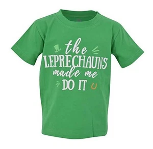 Boys Short Sleeve Funny Graphic Tees for Toddler to Big Kid 9 Years Green - Picture 1 of 6