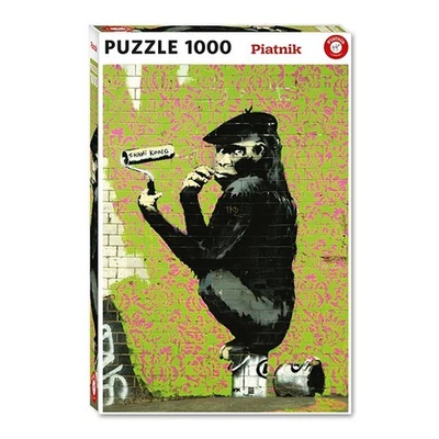 Роликовый шимпанзе от Banksy 1000 шт. пазл Piatnik новый - Изображение 1 из 2