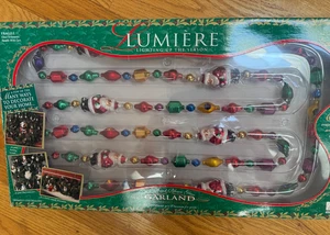 The Brass Key Lumiere 9 Fuß mundgeblasen Glas Weihnachtsgirlande Santa 1998 - Bild 1 von 4