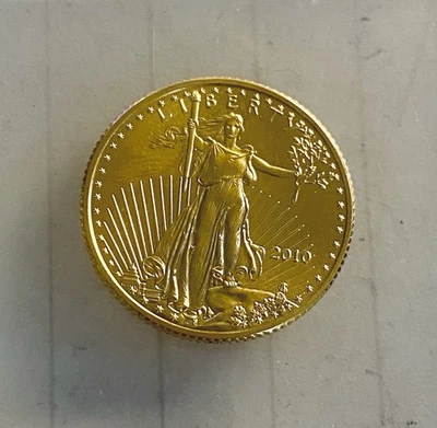 2010 1/4 OZT American Gold Eagle $10 Liberty Coin BU - Image 1 of 2