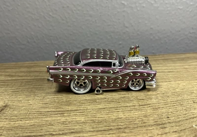 Muscle Machines - 1956 Ford Crown Victoria Purple Flames - 1:64 Scale Diecast - Image 1 of 4