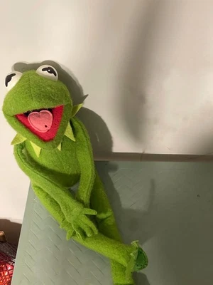 Kermit the Frog Fisher Price 850 Jim Henson 布偶娃娃 毛绒 复古 1976 — 第 1/4 张图片
