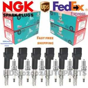 6x NGK platinum Spark Plug & 6x Ignition Coil for Volkswagen Eos Audi A3 Quattro - Picture 1 of 7