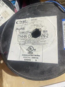CME 3, 31 MM² Solido circa 165” THHN/THWN Tipo T90 UL Verde elencato CMC 12 Awg - Foto 1 di 3