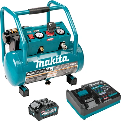 Compresor Makita (AC001GM1) 40V MAX XGT inalámbrico sin escobillas 2 galones serie silenciosa Foto 1 de 3