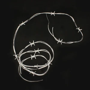 Creepy Imitation Horror Barbed Wire Silver Fake Halloween Party Decor Toy Home - Picture 1 of 8