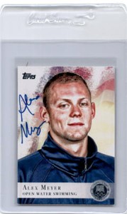 ALEX MEYER 2012 TOPPS U.S. OLYMPIC TEAM SILVER HARD SIGNED AUTO SWIMMING *12529