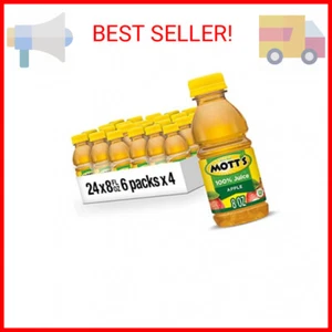 Mott's 100% Original Apple Juice, 8 Fl Oz Bottles, 24 Count (4 Packs Of 6), 2 Se - Picture 1 of 2