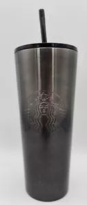 Starbucks Venti Dark Gray Sparkle to Brushed Gradient Ombre 24 oz Metal Tumbler - Bild 1 von 8