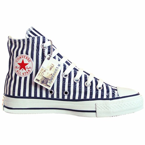 Converse Chucks Eu 36 Blu Bianco Marino a Righe Taylor All Star Hi