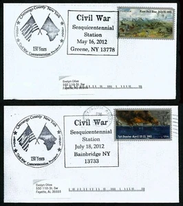 USA, SCOTT # 4522-4523, SET OF 2 COVERS, PICTORIAL VARIETY CANCEL CIVIL WAR 1861 - Picture 1 of 3