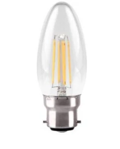 10x 4w Dimmable LED Filament Candle, B22, 2700K,Clear KDFL04CND/B22-CLR-N27 Warm - Picture 1 of 1