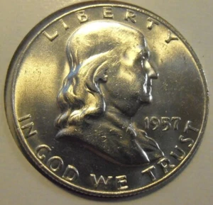 Medio dólar de plata D Franklin 1957 (57DFH1) - Imagen 1 de 4