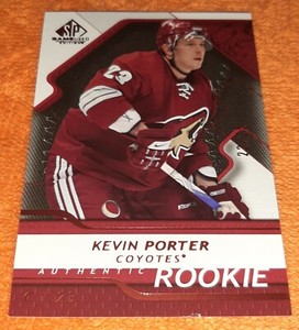 KEVIN PORTER 2008-09 SP GAME USED PLATINUM ROOKIE #163 COYOTES 25 MADE NEAR-MINT