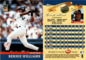 Bernie Williams 2001 Topps Post Cereal Baseball Card 3  New York Yankees