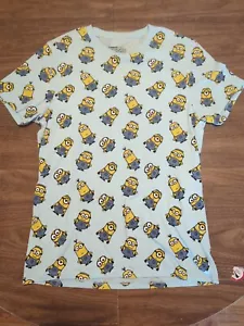 Minions Movie Illumination Entertainment All Over Print Light Blue Small T Shirt - Picture 1 of 5