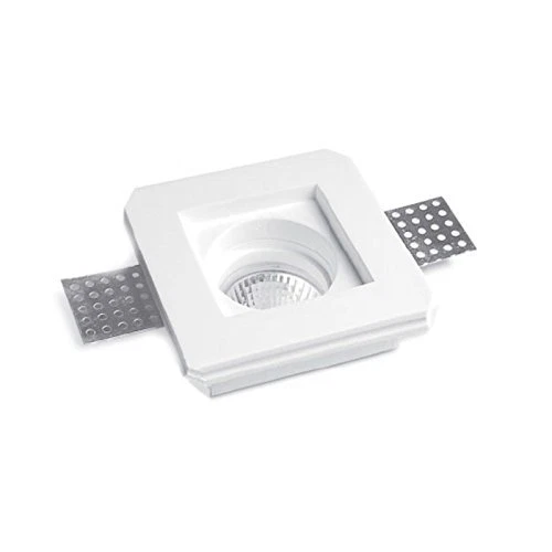 Faretto In Gesso Quadrato CSF040 Incasso A Scomparsa GU10 Bianco - Immagine 1 di 1