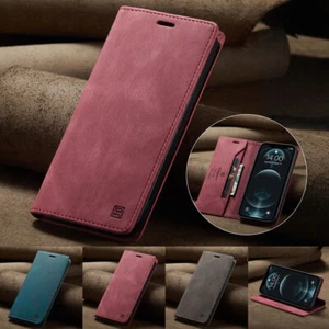 Leather Wallet Card Case Flip Cover for iPhone 15 14 Pro Max 13 12 11 6s 7 8Plus - Picture 1 of 52